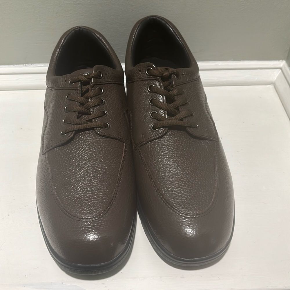 DREW Men’s Dk Brown Walker II Oxford Shoes with Brown Laces-size 13M